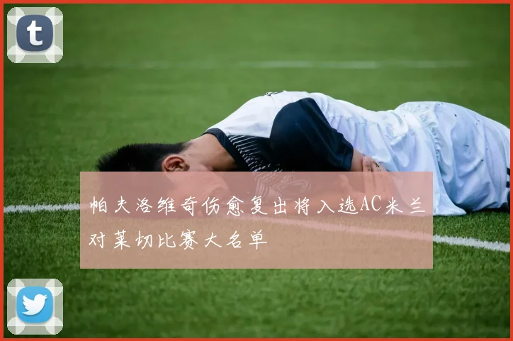帕夫洛维奇伤愈复出将入选AC米兰对莱切比赛大名单